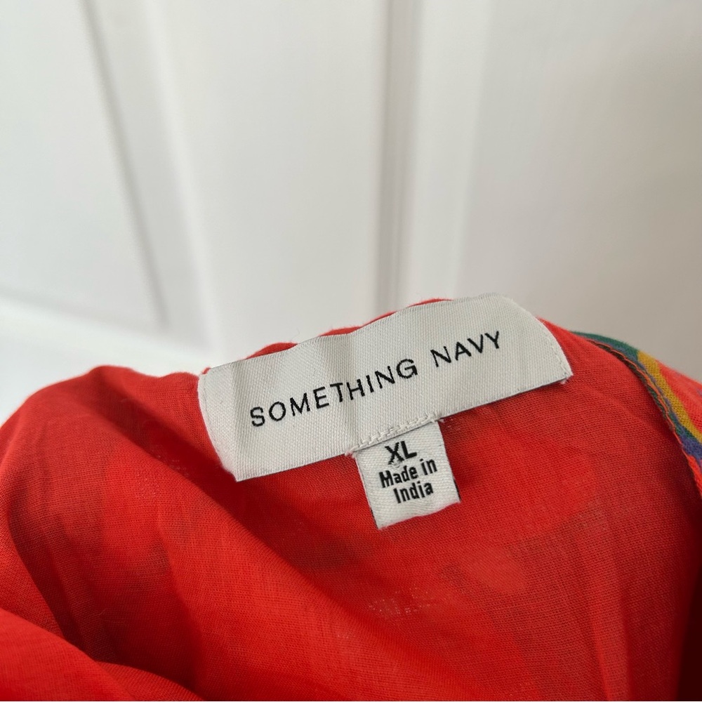 Something Navy Floral Long Sleeve Open Back Mini Dress - Picture 6 of 15
